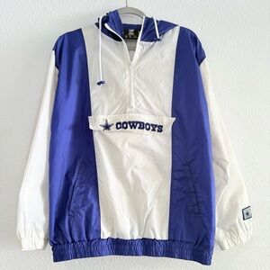 NFL Team Apparel Dallas Cowboys 1/2 Zip Pullover‎ Windbreaker Jacket Medium